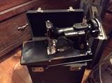 Mini Singer Sewing Machine with Case