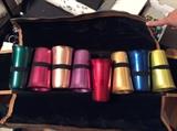 Norben Ware Coloful Aluminum Drinking Tumblers with case.