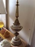 Vintage Torchiere Tall Table Lamp appears to be "Stiffel"