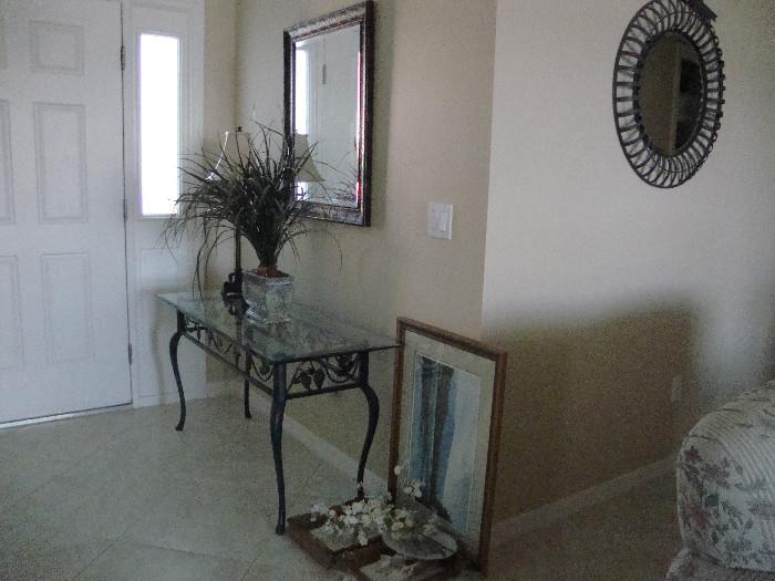 matching entryway table, mirror