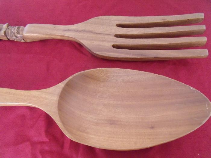 #123 Wooden Fork/Spoon Decor H41.5 $36