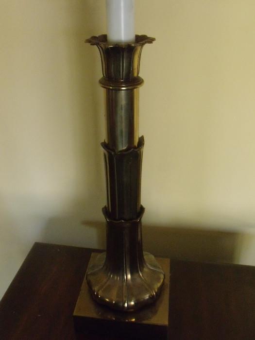 #218 Brass Table Lamps W6.25D18H35  $60 set
