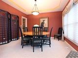 72" ROUND BIRDS-EYE MAPLE DINING TABLE W/8 DREXEL HERITAGE DINGING CHAIRS
