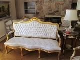 Wonderful Gilt wood Sofa with Floral-Foliate Crest