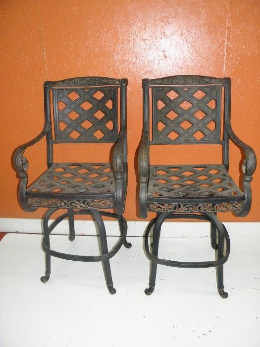 Pair of Alum Patio Chairs