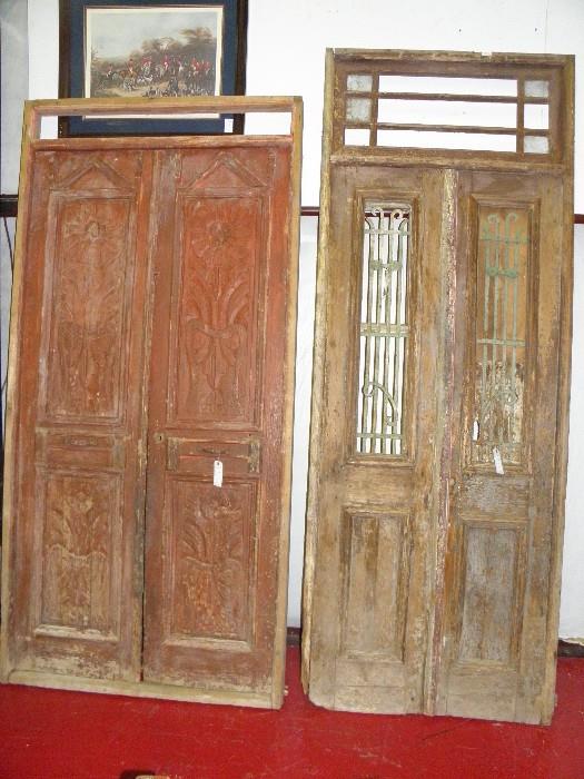 Two Good Sets of Antique Double Doors to Choose From