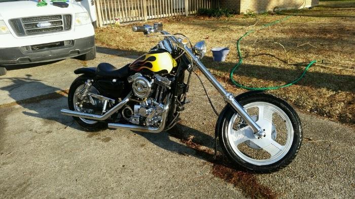 1995 Harley Davidson Sportster. Bored to 1310 c.i. Chopped and Raked