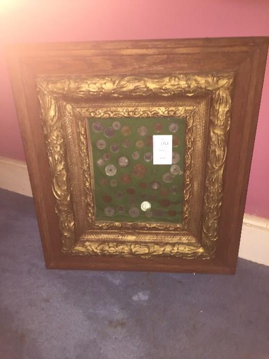 Framed Collection of Coins