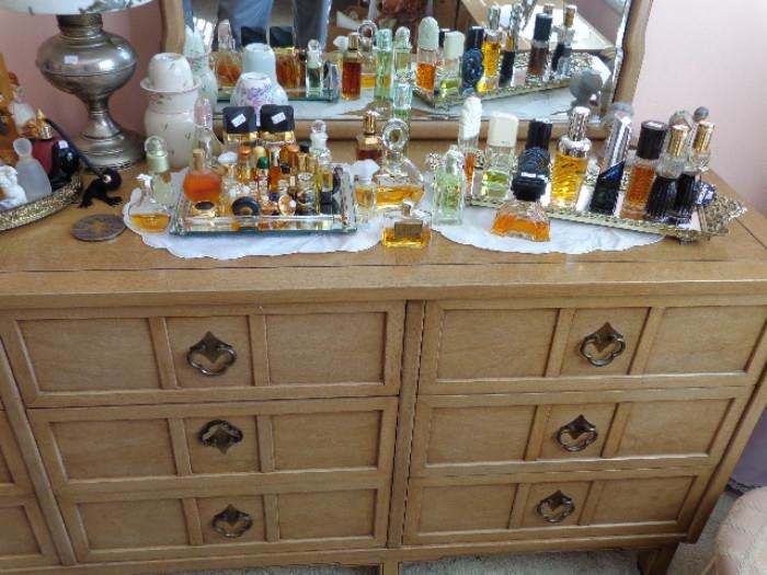 large selection of perfume bottles