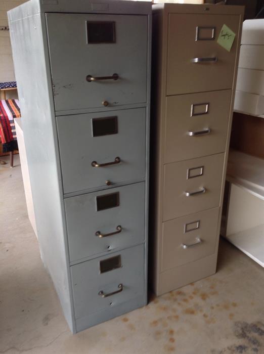 Grey cabinet is vintage.  Modern cabinet has sold.