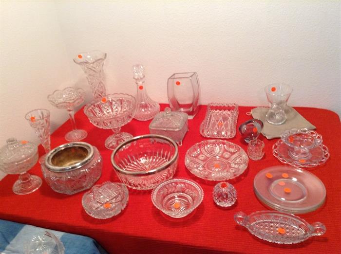 There is more glass.  Will post a better photo soon.  Stuben vase at back right is a classic beauty.