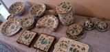 Italian ROOSTER hand painted pieces- Charming !