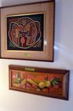 Applique art and oil painting/still life