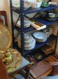 Lots of misc china, 3 sets of dinnerware, many items from owner's travels