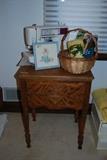 Antique sewing machine cabinet/Brother sewing machine