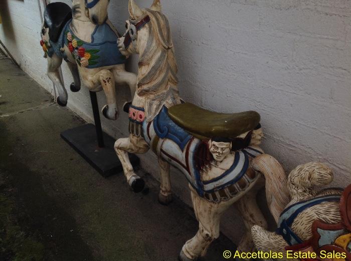 Carved Wood Carousel Horses (Display)