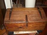 19th Century Stage Coach Chest from a Nebraska Stage Coach Line--Notice the Iron Straps!
