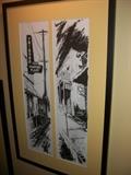 pair of Framed and Signed Prints of Lafayette sites