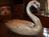 authentic hand carved and artist signed Swan Decoy--Fabulous!