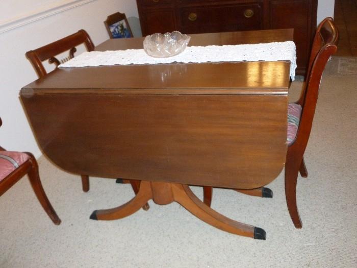 Mahogany D/L table..only 4 chairs