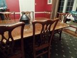 gorgeous banded dining table
