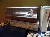 Xbox 360, Yamaha receiver, Dual turntable