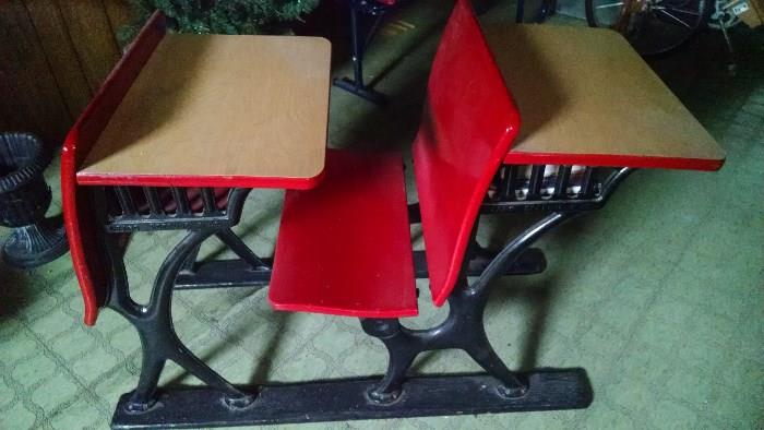 VINTAGE SEARS AND ROBUCK CHILDS SCHOOL DESK...VERY HEAVY !!!