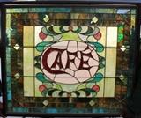 1a - Stain glass window, Café, 39 in. T, 45 in.W