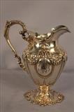 10a - Large sterling Victorian pitcher, heavily ornate, 11T.
