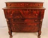 35 - Mahogany acanthus carved 6 drawer chest with claw  feet in excellent condition, 49 in. T, 47 in. W, 19 in., D.
