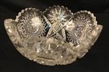 95 - Brilliant cut glass bowl, 4 in. T, 8 in. Dia.
