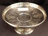 121 - Sterling compote, ca. 1918, 4.5 in. T, 9 in. D.