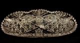 130 - Brilliant cut glass celery dish, 2 in. T, 12 in. W, 5 in. D.