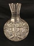 132 - Brilliant cut glass water carafe, 9 in. T.