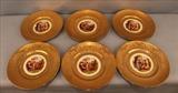 144 - Set of 6 Limoges plates with classical scenes and heavy gold.
