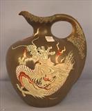 188 - Satsuma Japanese pitcher with dragon,14T