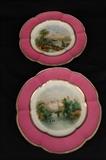 208 - Pair of old Paris plates