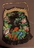 229 - Tiny beaded purse with sterling clip signed Victorian made in Italy ca.