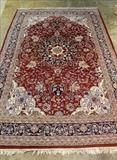 263 - Antique Persian rug, tight knotting, has silk fiber, 6'1x9'1.