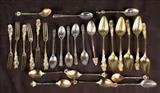 274 - Collection of small sterling silver spoons, 27 pieces.