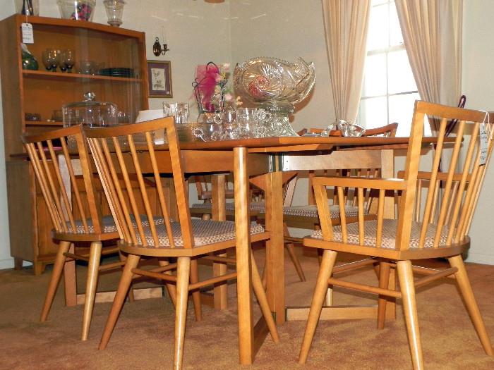 Conant Ball Mfg - Mid-Century Modern Dining Table & Chairs and China Cabinet-excellent condition