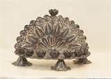 Antique sterling silver filigree miniature menorah