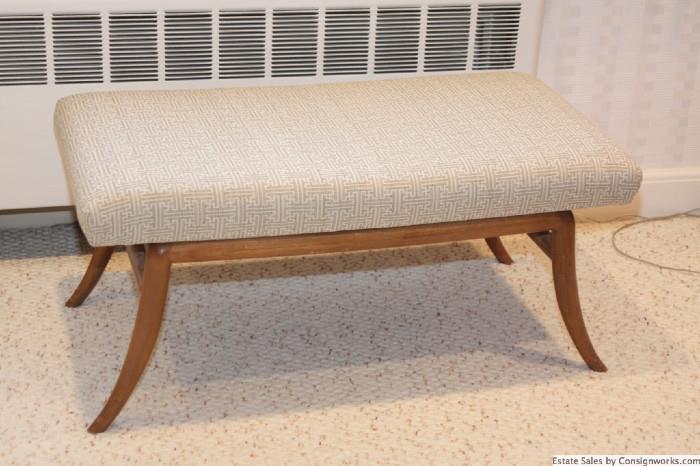Upholstered mid century bench