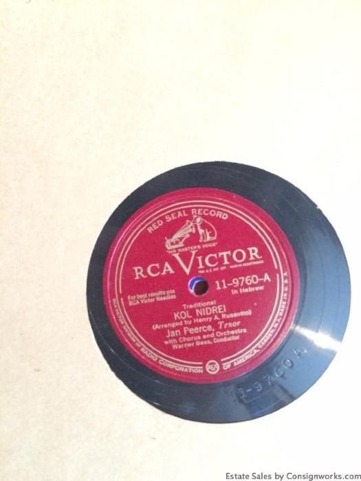 Jan Peerce 1947 recording of Kol Nidrei, and other records of famous cantors.
