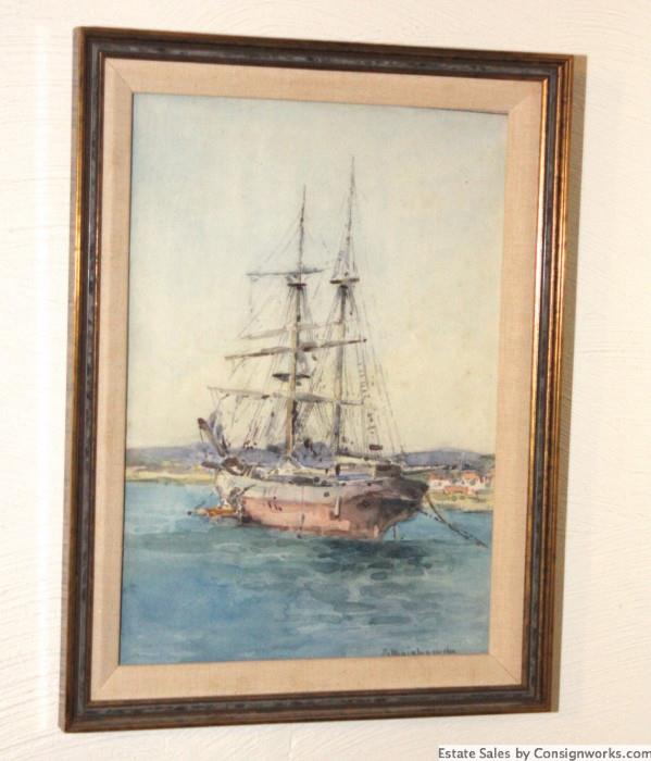 Ship watercolor