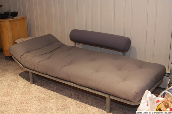 Modern chaise; single futon