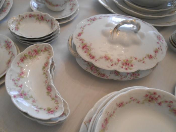 close up of Limoges China