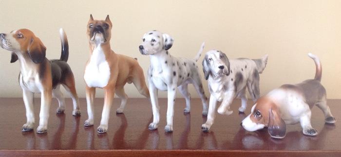 Vintage Lefton Porcelain Dog Figurines