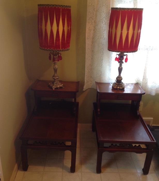 Lane MCM Asian Style Side Tables