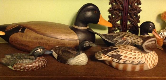 Wood duck figurines - all sizes